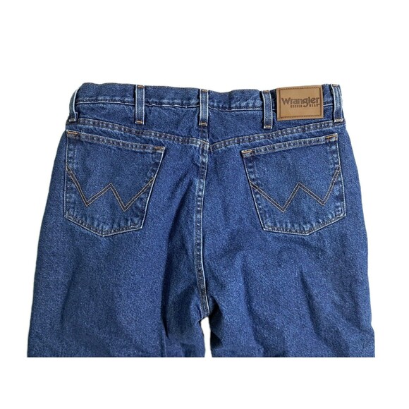 Wrangler Rugged Wear Mens 38x34Fleece Lined Jeans Red Cuff Workwear Denim Winter - Picture 6 of 8